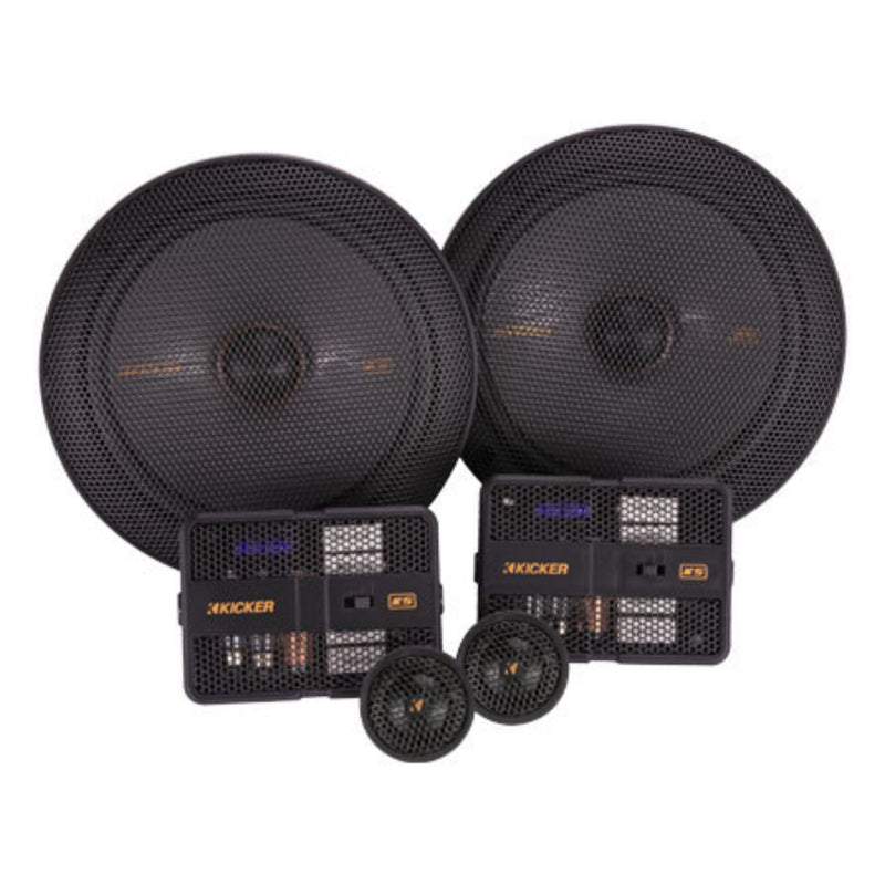 Kicker KS-Series 6.75" Component Speakers with 1 Inch Tweeters 250W Peak