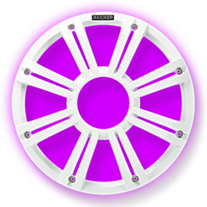 Kicker 12" Marine LED Subwoofer Grille for KM12 & KMF12 White 45KMG12W