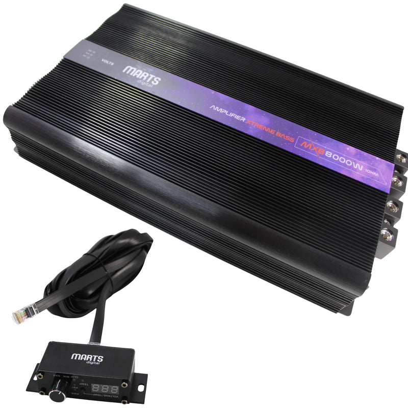 Marts Digital MXB Series Monoblock 8K Bass 1 Ohm Amplifier MXB-8000-1-V2