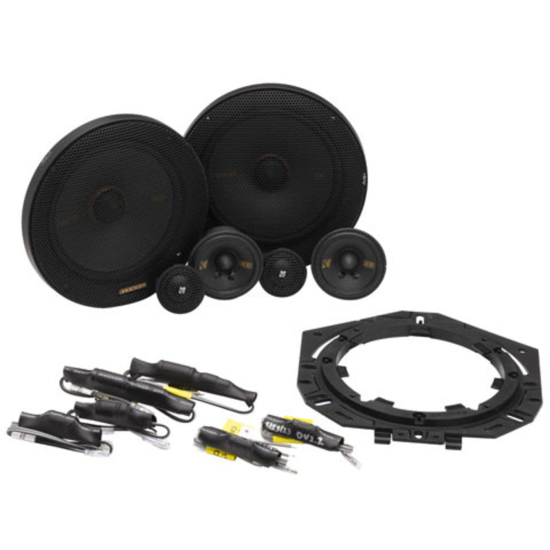 Kicker 6.5" Woofer 3-Way 4 Ohm Component Set W/ 2.75" Midrange & 1.25" Tweeter