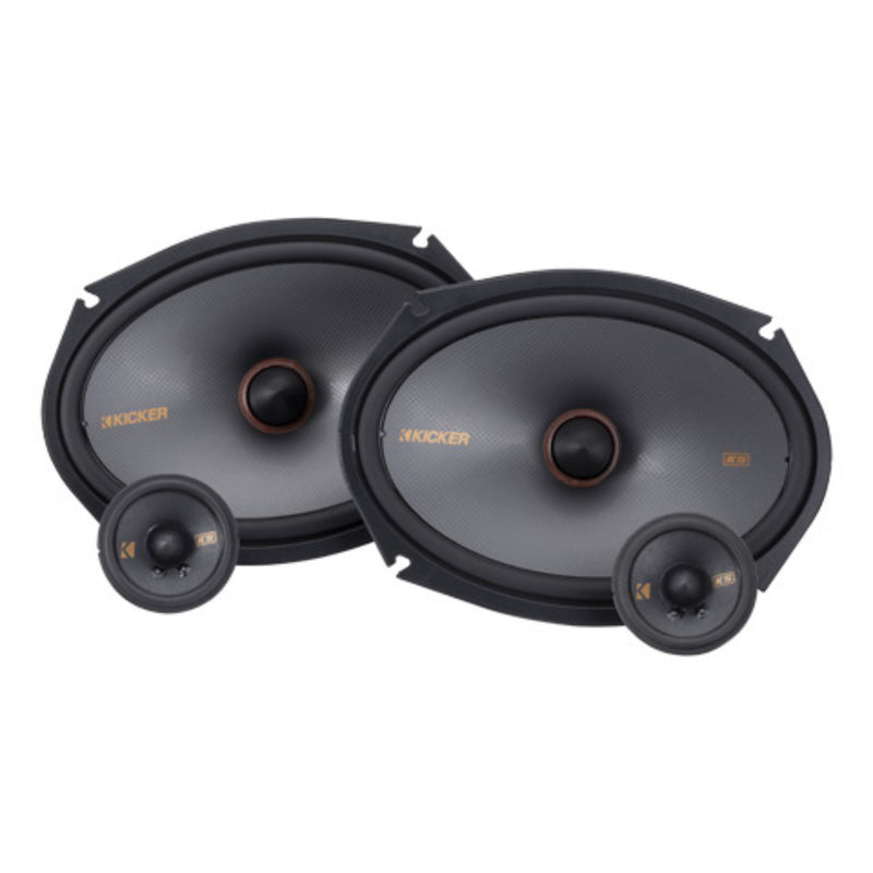 Kicker KS Series 6"x9" 100W Component System W/ 2.75" Midrange 4 Ohm Speaker Set
