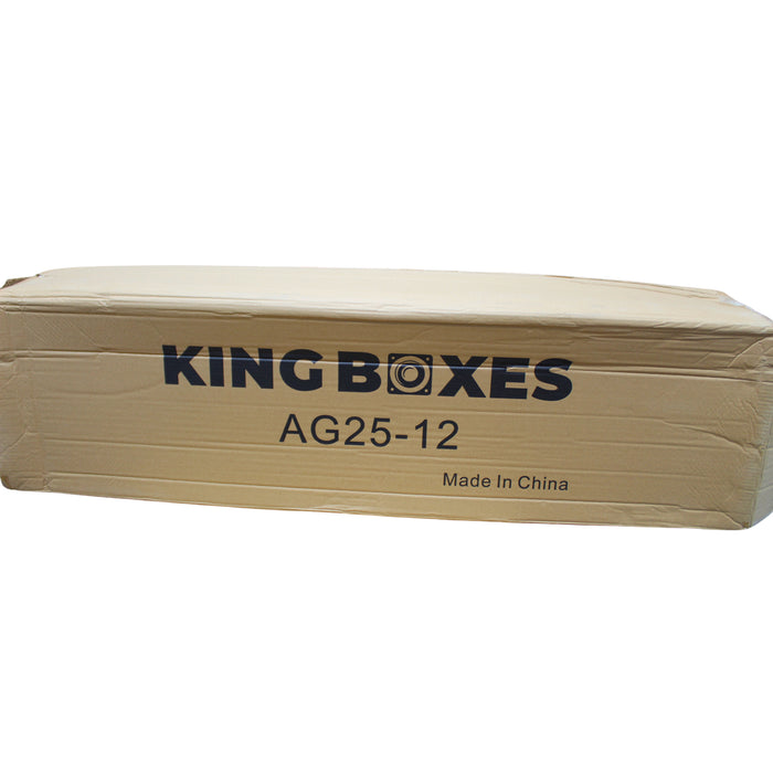 King Boxes 12" Dual DF Sealed Carpet Box 14-18 Silverado/Sierra Crew Cab AG25-12