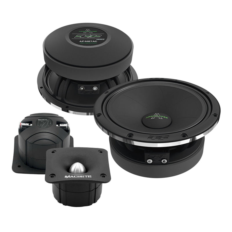 Pair of Deaf Bonce 6.5 Midrange Speakers 600W 4 Ohm w/ 1" Bullet Tweeters 160W