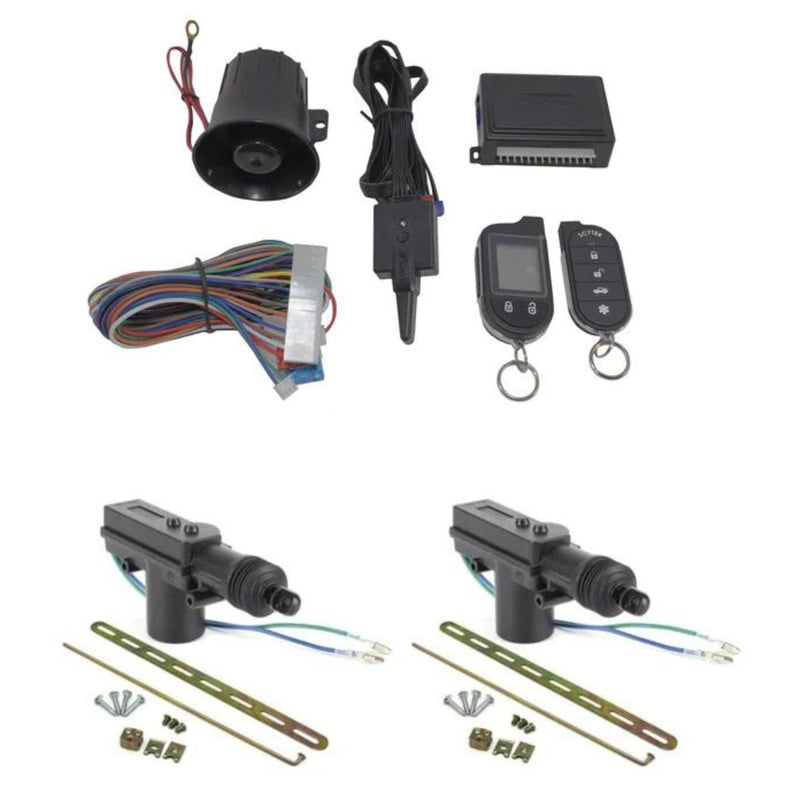 2 Way Car Alarm Security System w/ 2 Door locks Keyless Entry G777