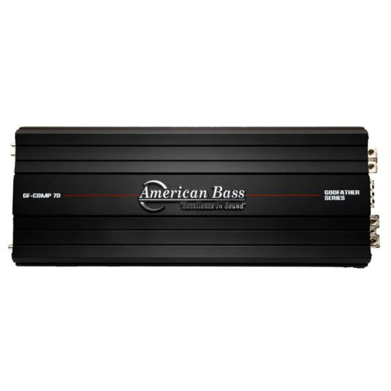 American Bass Godfather Comp 7D Class D Mono Competition Amplifier front top view