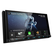 DDX9707S 6.95" DVD Receiver – 22W RMS x4 @ 4 Ohm, CarPlay/Android Auto front nav display view