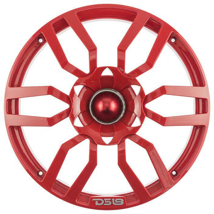 1x 10" Red Speaker Grill Cover / Built In Bullet Tweeter RGB LED Pro Audio