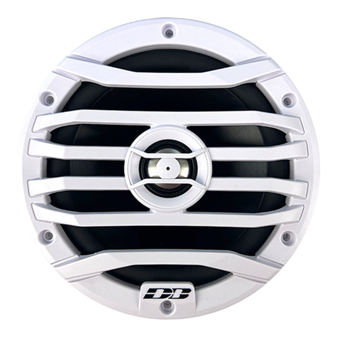 Front view of the Deaf Bonce DB-RX-7E 7-inch waterproof marine coaxial speaker showing the grille and cone design.