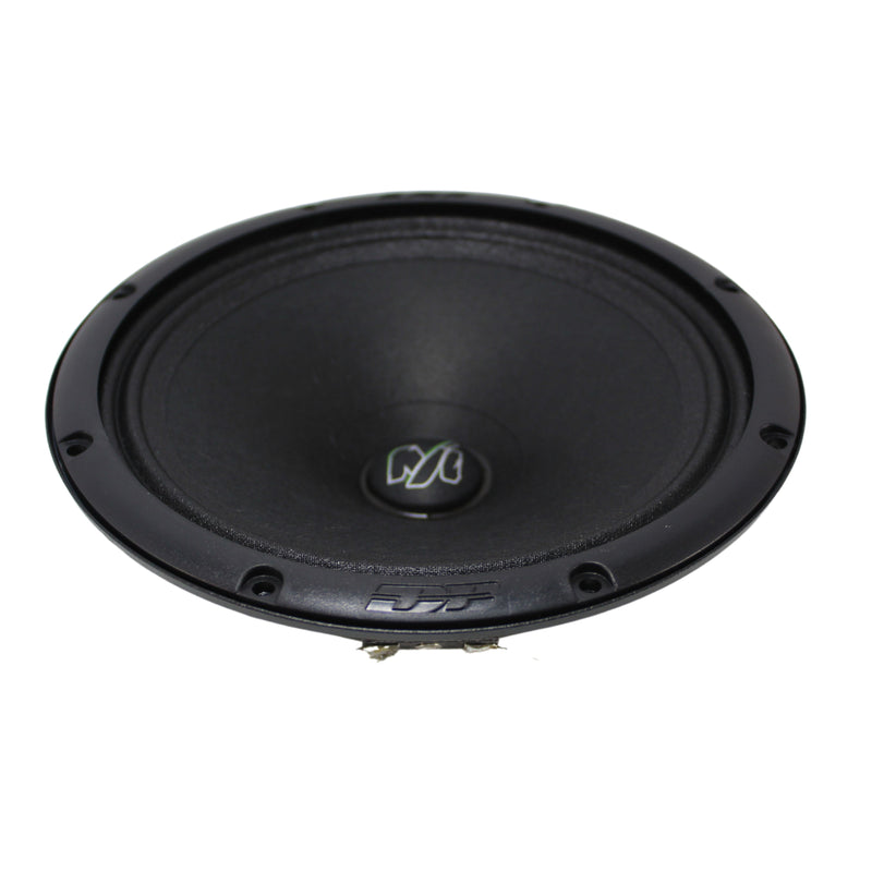 Front view of the Deaf Bonce MM-60NEO V2 6.5-inch midrange car speaker showing the cone and dust cap design.