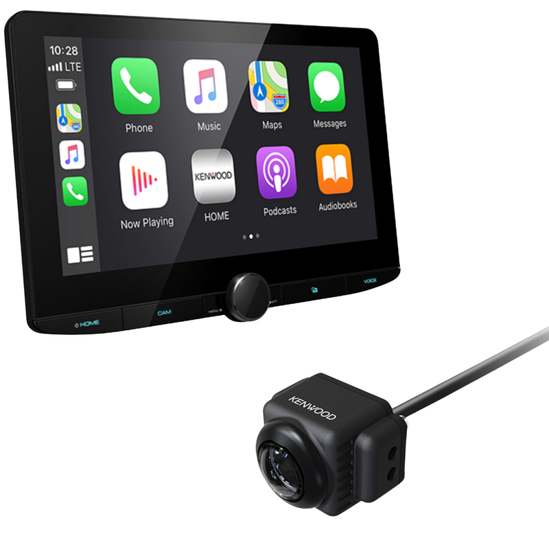 Kenwood 10.1" Floating Panel Receiver and Kenwood Rearview HD Camera CMOS-740HD