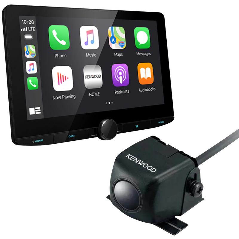 Kenwood 10.1" Floating Panel Receiver Plus Kenwood Rear-View Camera CMOS-230