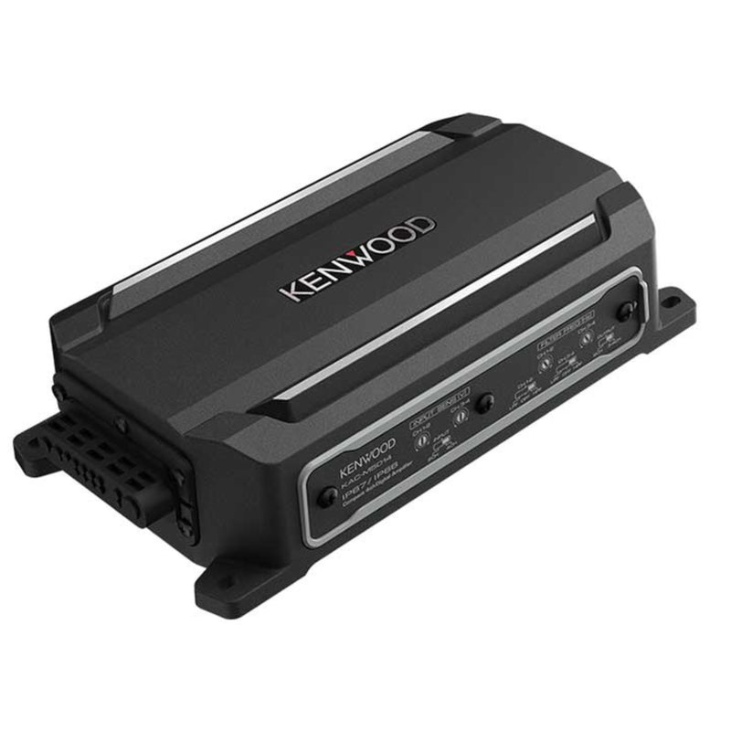 Kenwood Compact 4-channel powersports/marine amplifier 50 watts RMS x 4-Ohms