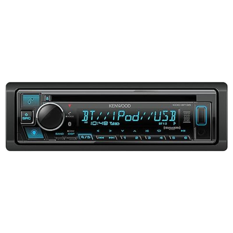 Kenwood Single DIN Bluetooth CD USB SiriusXM Radio Ready Car Stereo KDC-BT35