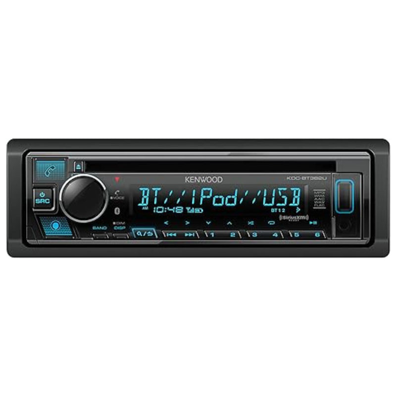 Kenwood Single DIN BT CD AM/FM USB SiriusXM Car Stereo Receiver / KDC-BT382U