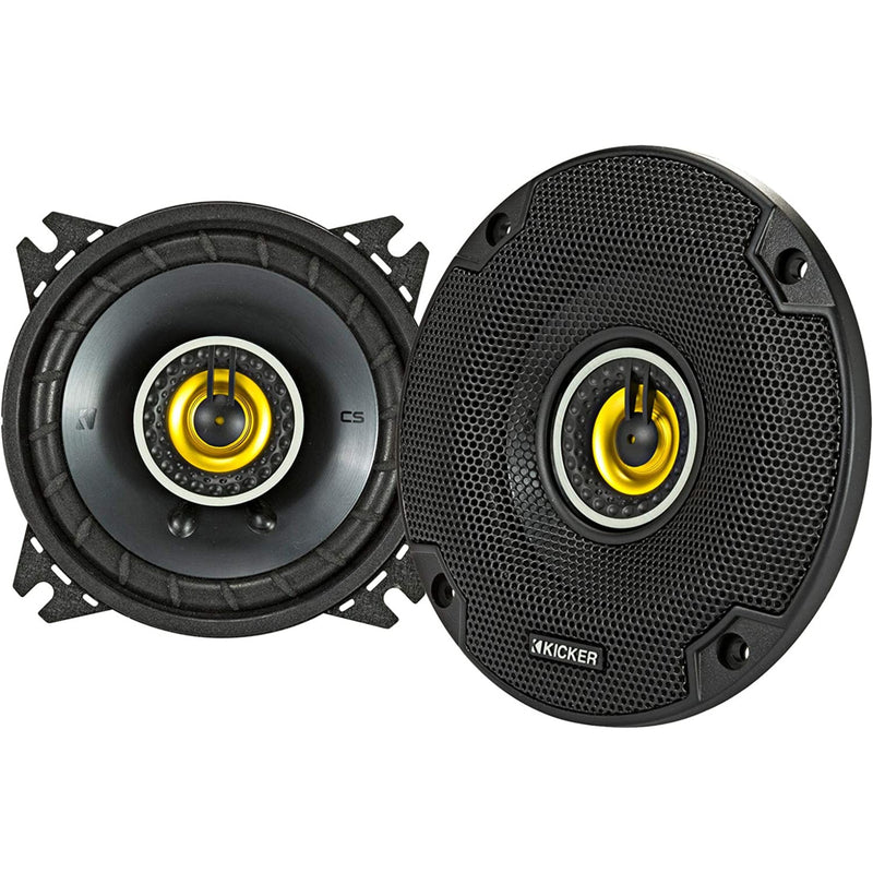 Kicker 4" 300W 4 Ohm 2-Way Coaxial Speakers for Car Audio CS Series 46CSC44
