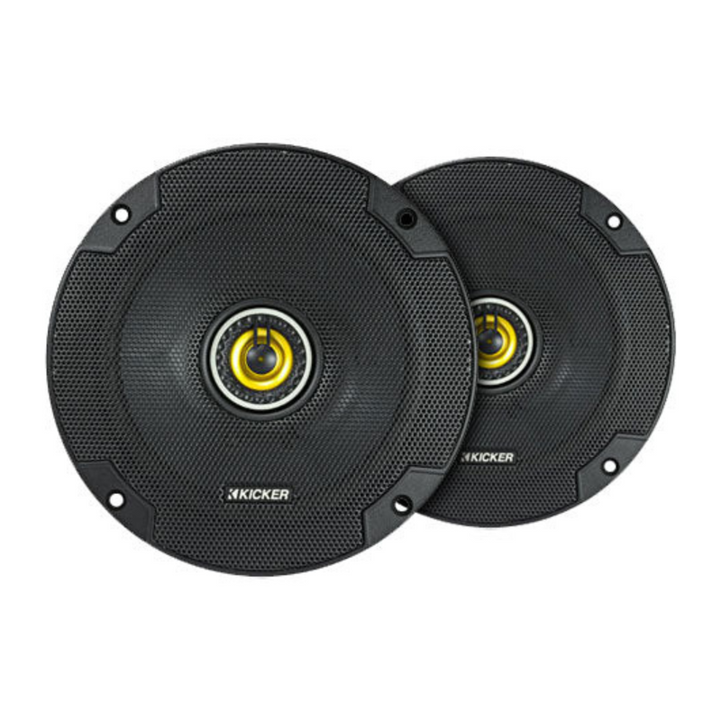 Kicker 6.5" Coaxial 2 Way Speakers 300W Peak 4 Ohm Car Audio Black Pair 46CSC654