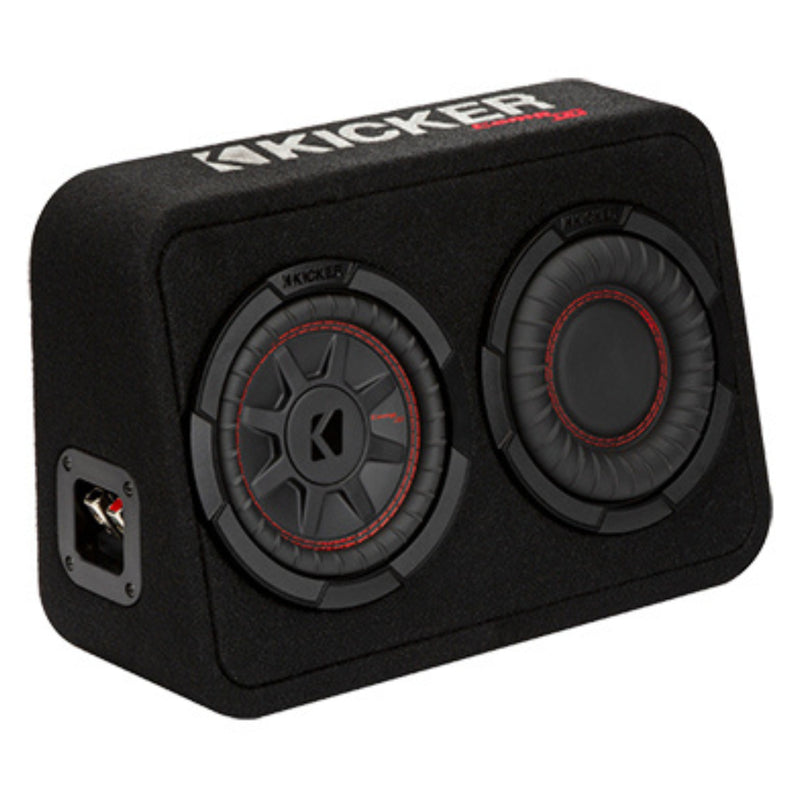 Kicker CompRT Series Dual 6.75" 2 Ohm Loaded Subwoofer Enclosure 48TCWRT672