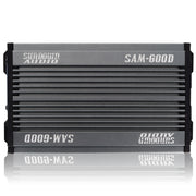 Get the Sundown SAMv2 600W Monoblock Class D Amplifier, IP67 waterproof and 1-ohm stable. Built tough for powersports, marine, and motorcycle audio Amplifier Front View