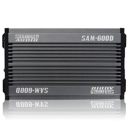 Get the Sundown SAMv2 600W Monoblock Class D Amplifier, IP67 waterproof and 1-ohm stable. Built tough for powersports, marine, and motorcycle audio Amplifier Front View