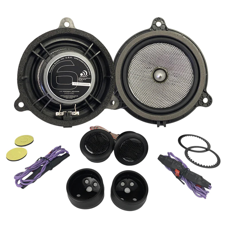 Nissan Car Audio 6.5" OEM Drop-in, 80 Watts RMS Component Speakers Kit