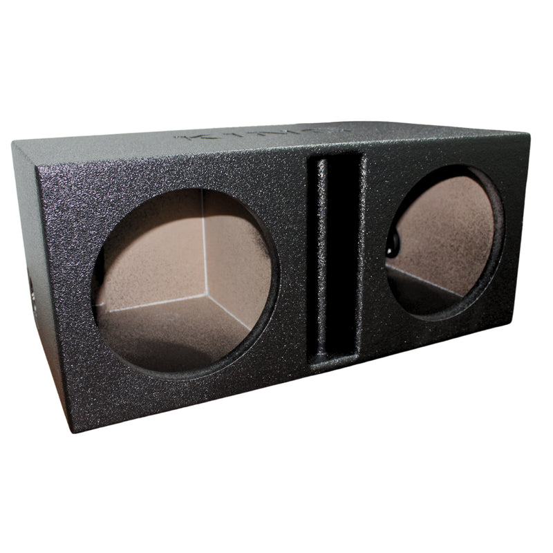 King Boxes 10" Dual Vented Divided Sprayed Universal Subwoofer Box AK-10DVL
