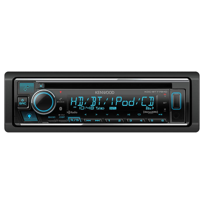 Kenwood Single DIN Bluetooth USB CD HD Radio Car Stereo Receiver KDC-BT778HD