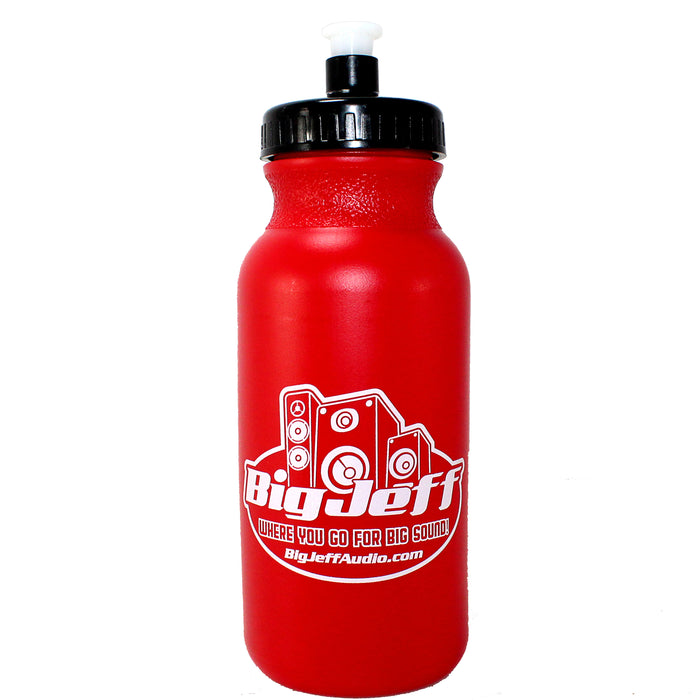 Big Jeff Audio Official 20 oz Red Water Bottle