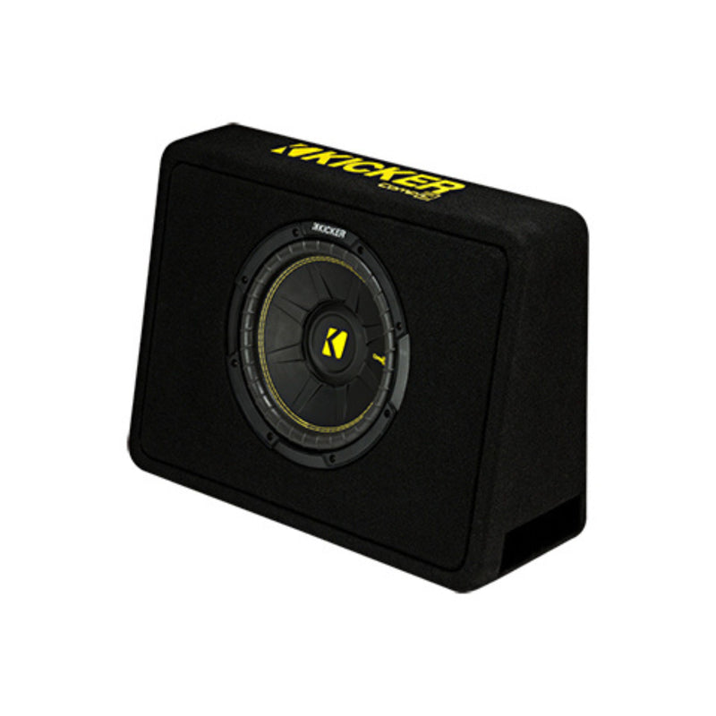 Kicker CompC Series Single 10" 300W RMS 2-Ohm Loaded Subwoofer Enclosure