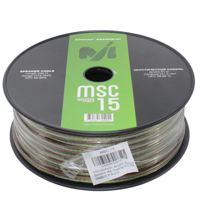 Deaf Bonce Car Audio 16 AWG Oxygen Free Copper Speaker Wire Black/Green Lot