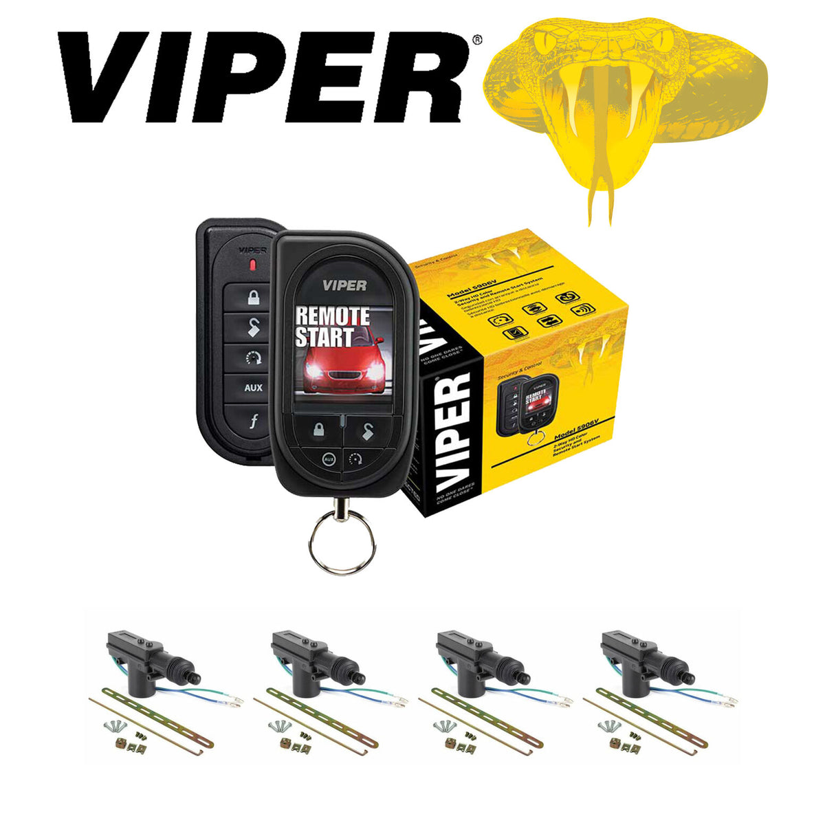 Viper Color OLED 2-Way Security and Remote Start + 4 Door Locks 5906V — Big  Jeff Online Inc