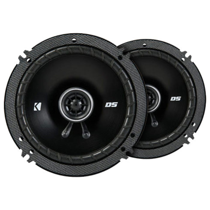 Kicker 6.5" 4Ohm 240W Peak 2 Way Coaxial Full Range Car Audio Speakers 43DSC6504