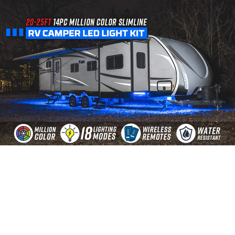 LEDGlow Million Color Slimline LED Underbody Lighting Kit For 20'-25' RV Campers