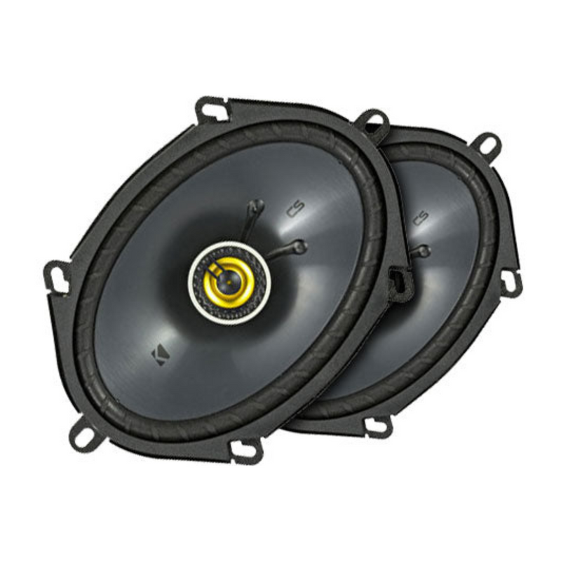 Kicker 6x8" Coaxial 2 Way Speakers 225W Peak 4 Ohm Car Audio Black 46CSC684