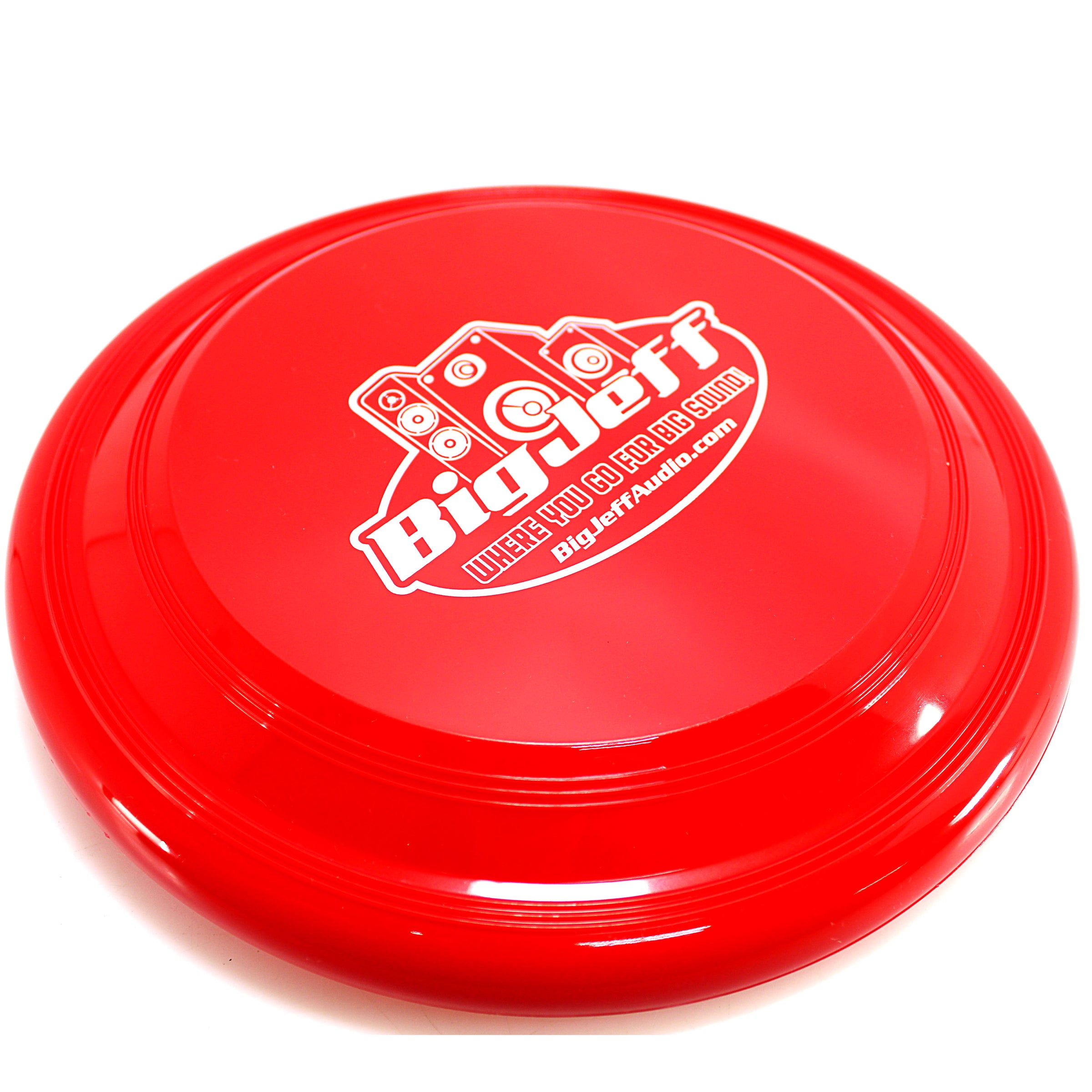 Official Big Jeff Audio Red Frisbee — Big Jeff Online Inc