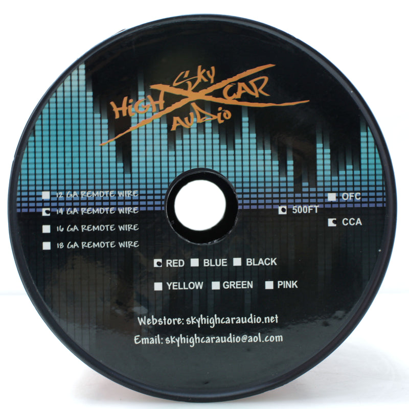 Sky High Car Audio 14 GA CCA Primary/Remote Wire Red Lot Cut By The Foot