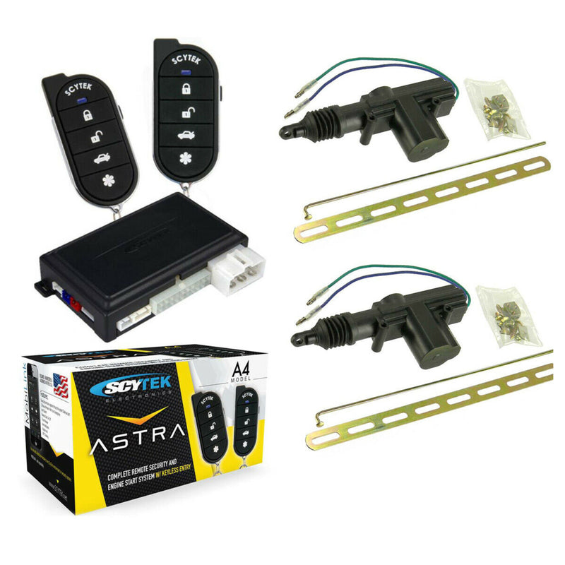 Car Alarm Security 2 Door Locks, Keyless Entry 1-Way Fob Remote Start Scytek A4 - Big Jeff Online Inc