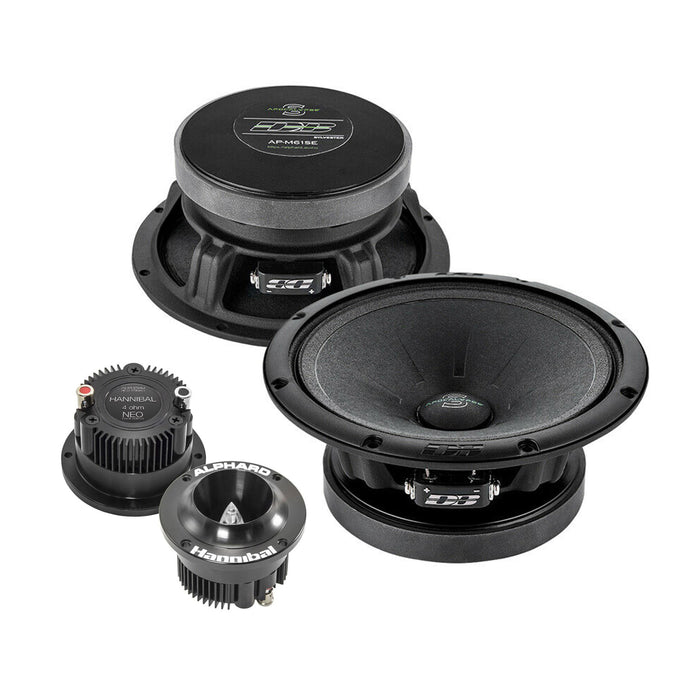 Pair of Deaf Bonce 6.5 Mid-Range Speakers 520W 4 Ohm w/ 1" Neo Tweeters 160W