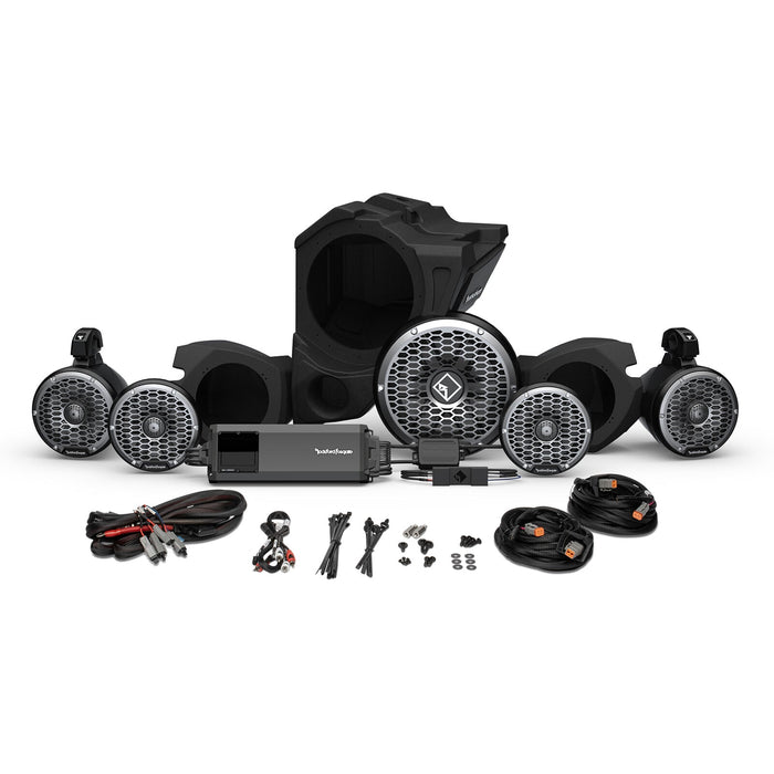 Rockford Audio Upgrade Kit for Polaris RZRs 4 Speakers, 5 CH Amp & 10" Subwoofer