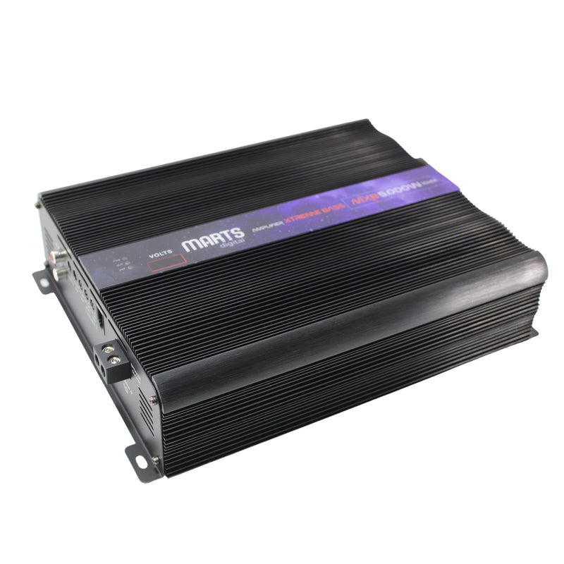 Marts Digital 5000W Monoblock 1 Ohm Class D Amplifier w/ Bass Knob MXB-5000-1