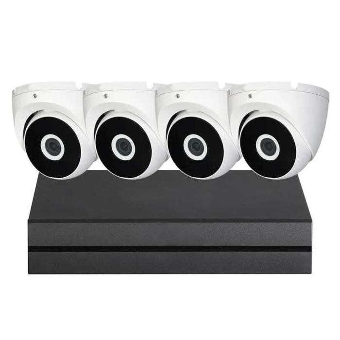 ENS Security 8CH 1080P DVR Kit w/4 PC 2MP Fixed HD Indoor Outdoor Eyeball Camera