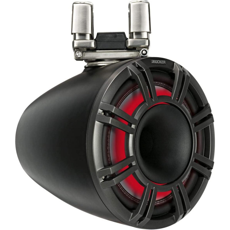 Kicker 11" 600W 4Ohm HLCD Horn-Loaded Marine Tower Speakers Black 44KMTC114