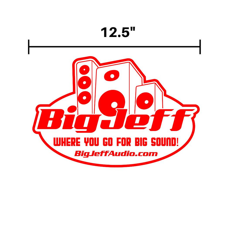 Official Big Jeff Audio Logo 12.5 inch Sticker