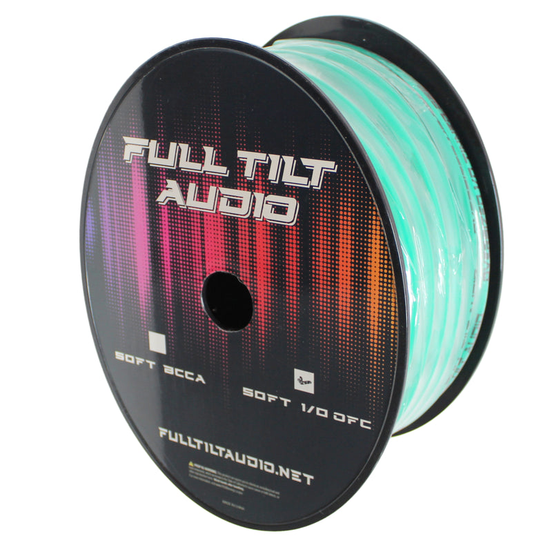 Full Tilt Audio 0 G Tinned OFC Power/Ground Wire Sea Foam Lot Cut By The Foot
