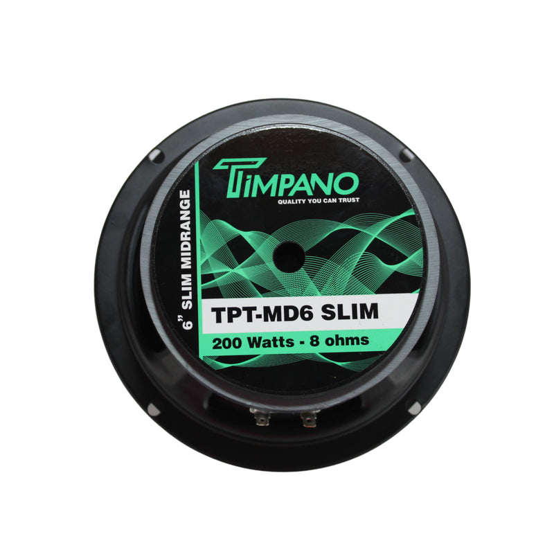 Timpano 6.5 inch 8 Ohm 200 Watts Shallow Mid-Range Speaker TPT-MD6-SLIM