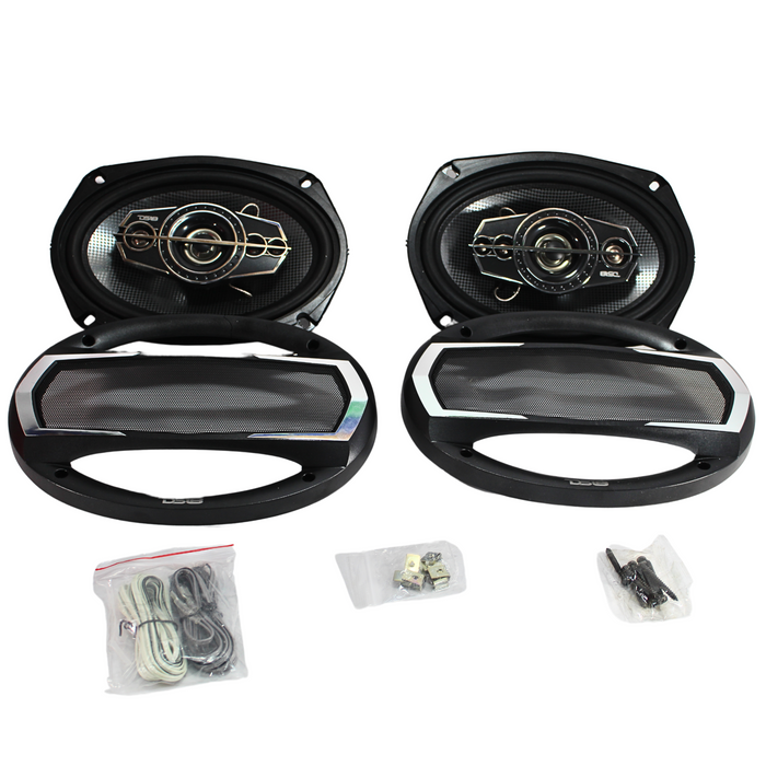 Pair of DS18 6x9" Car Audio Speakers 520W 4 Ohm Coaxial Speakers OPEN BOX