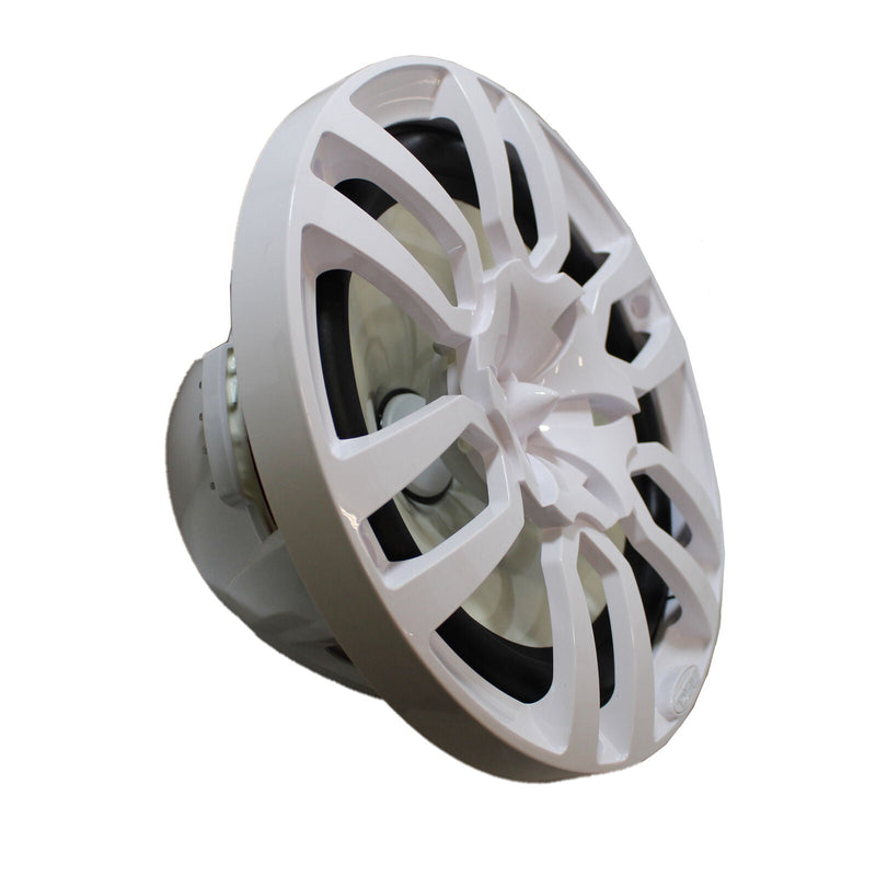 Pair of White NXL-10 10" 2-Way 1200W Marine Speakers RGB LED