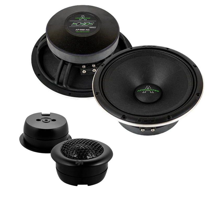 Pair of Deaf Bonce 8 Mid-Bass Speakers 600W 4 Ohm w/ 1" Neo Tweeters 100W