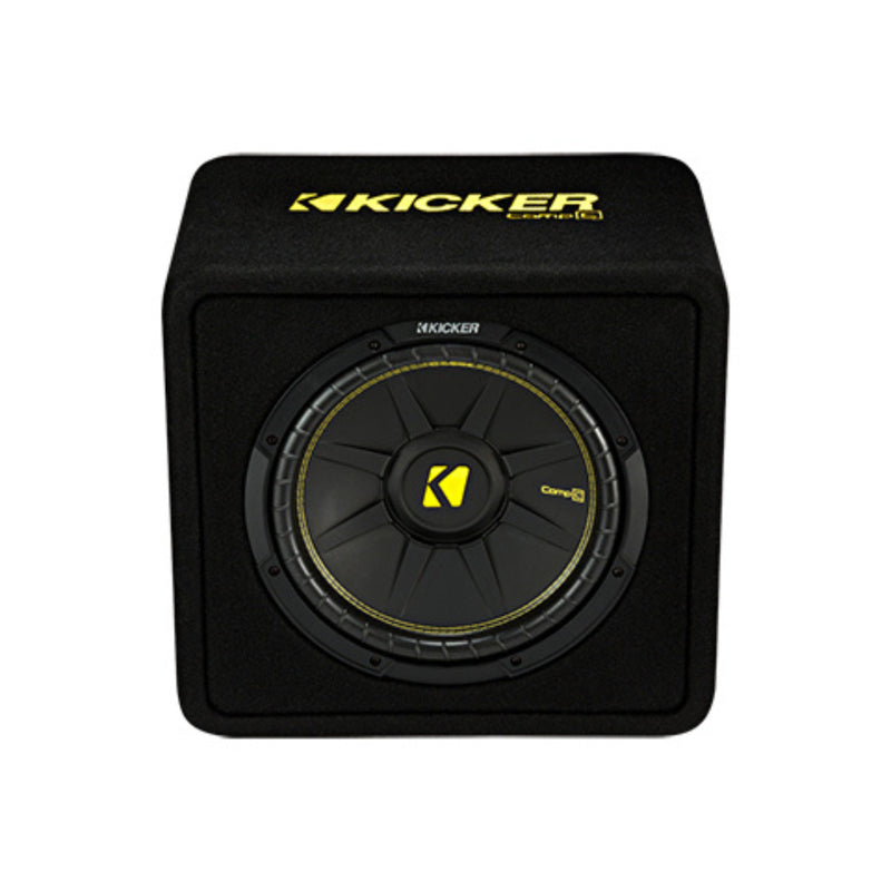 Kicker Single 12" CompC Subwoofer Loaded Enclosure 600W Peak 4 Ohm 44VCWC124