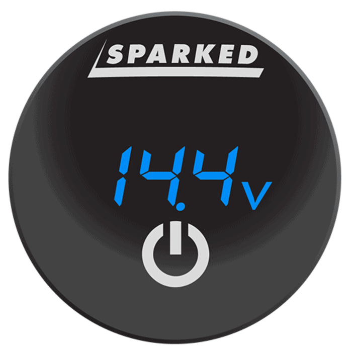Sparked Innovations LED Voltmeter Battery Capacity Monitor Gauge w/ Touch Switch