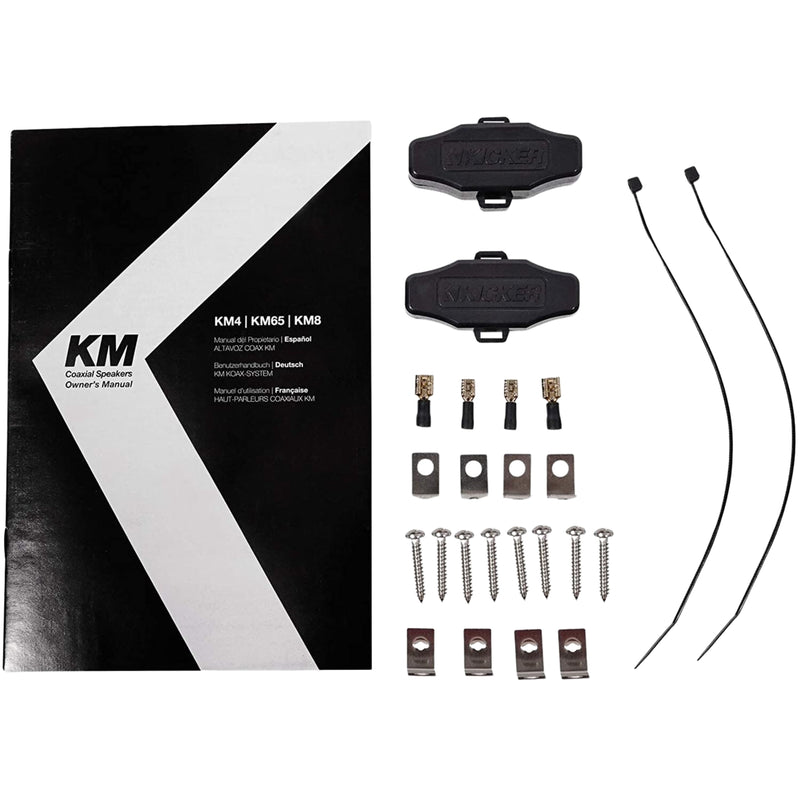 Kicker Pair of Marine & Powersport 4" Coaxial 2 Ohm 150 W Marine Speaker 45KM42